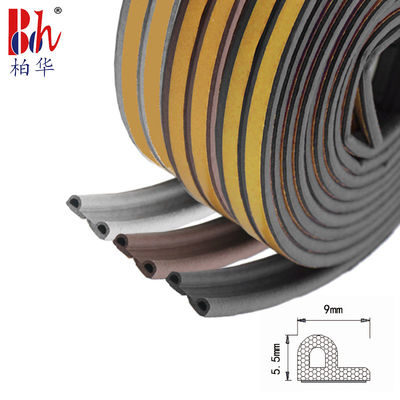 문과 창을 위한 9x5.5mm EPDM 고무 물개 P 모양 Weatherstrips