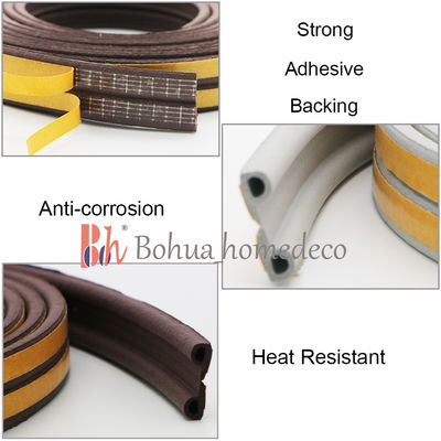 문과 창을 위한 9x5.5mm EPDM 고무 물개 P 모양 Weatherstrips