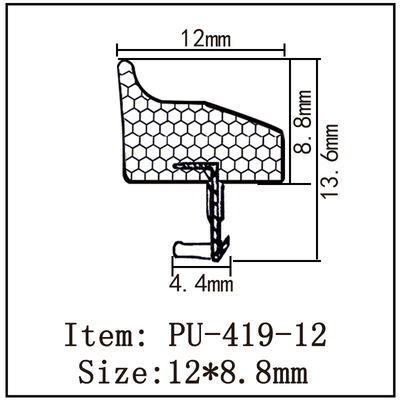 문과 창을 위한 방음 PU 거품 물개 지구 클래딩 유형 경사 가장자리