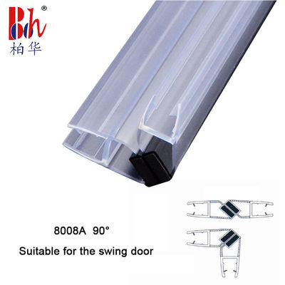 10mm 90° 욕실 샤워 도어 씰 스트립 PVC 마그네틱 도어 Weatherstrip