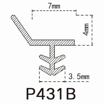 나무로 되는 치마 널 7*4mm를 위한 연약한 고무 PVC 날씨 벗기기