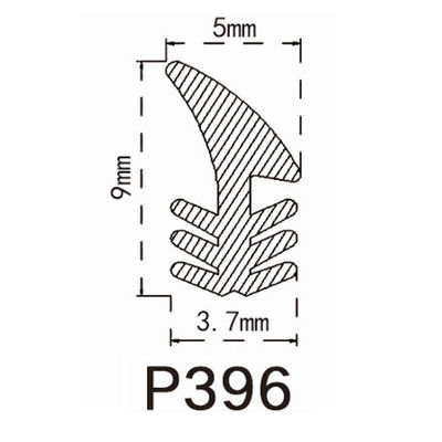 승인되는 세륨을 설치하게 쉬운 구멍 유형 OEM Pvc 문 Weatherstrip