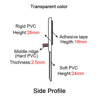Co - 돌출성형 PVC 도어 하단부 밀봉 스트립 방진포 문은 투명하여서 씁니다