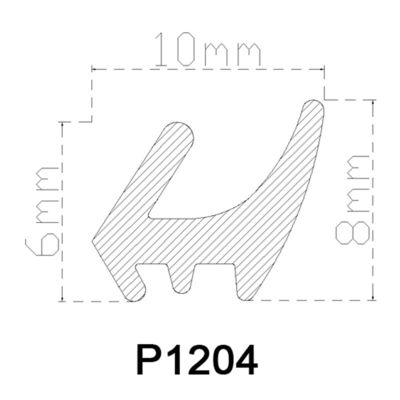 10*8 밀리미터는 PVC 고무 스트립 홈 형태 격벽 스트립을 갈변시킵니다