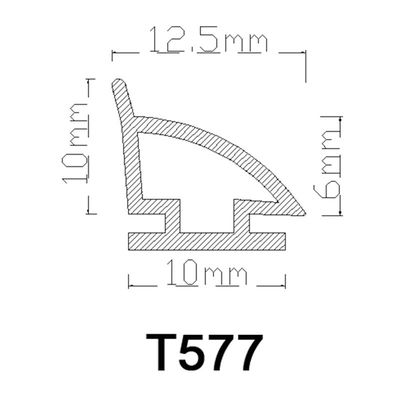 미닫이 문 흑색 컬러를 위한 12.5*10mm PVC 고무 스트립 TPE 반대 충돌